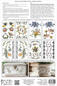 Iron Orchid Designs Fairytale Florals Transfer Green Bay, Wisconsin IOD-TRA-FTF BACK